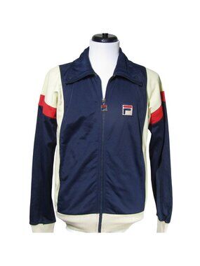 VTG Fila Maglificio Biellse TRACK JACKET Retro 70s Tennis Full Zip Mens US 40 S